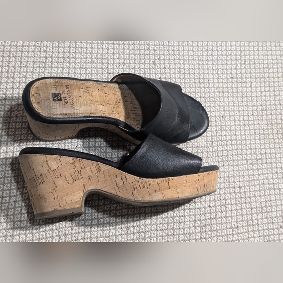 White Mountain Black Cork Wedges - Picture 4 of 8